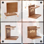 Wooden Hat Stand for Dad, Best Father's Day Gifts from Daughter Son, Baseball Cap Organizer, Desk Storage Rack